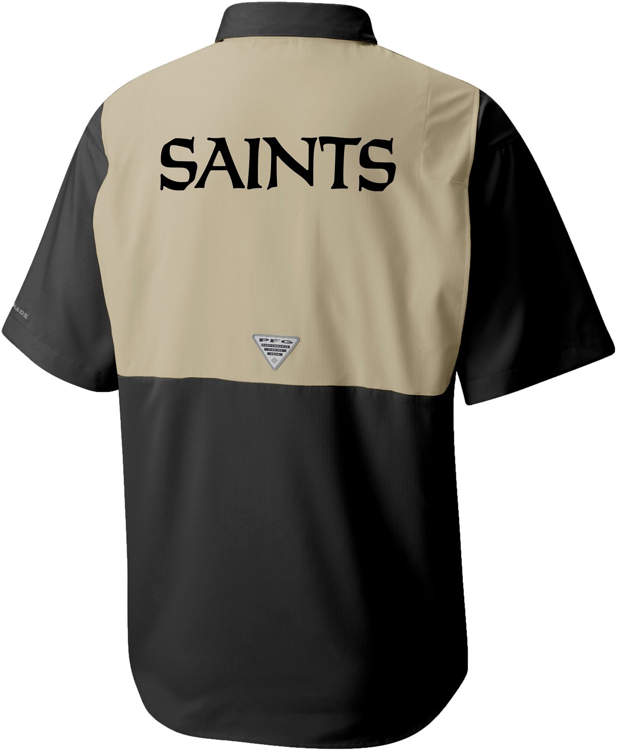 Columbia Sportswear Men's New Orleans Saints Colorblock Tamiami Shirt - view number 2