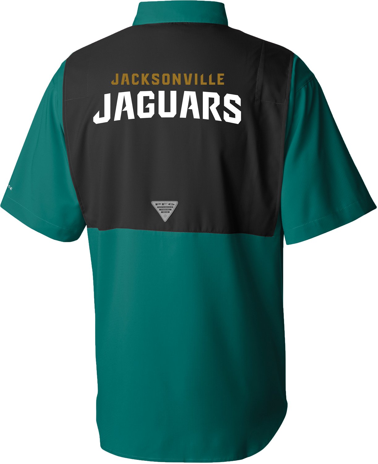 Columbia Sportswear Men's Jacksonville Jaguars Colorblock Tamiami Shirt - view number 2