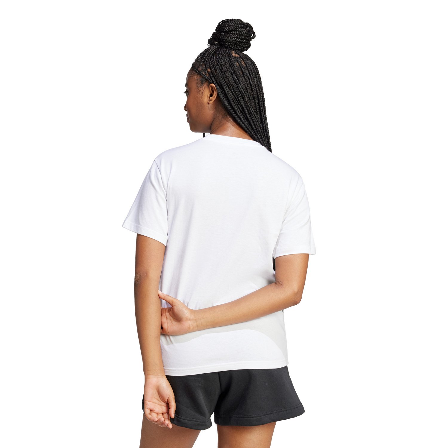 adidas Women's Tech Metallic Graphic Loose Fit Crop T-shirt - view number 3