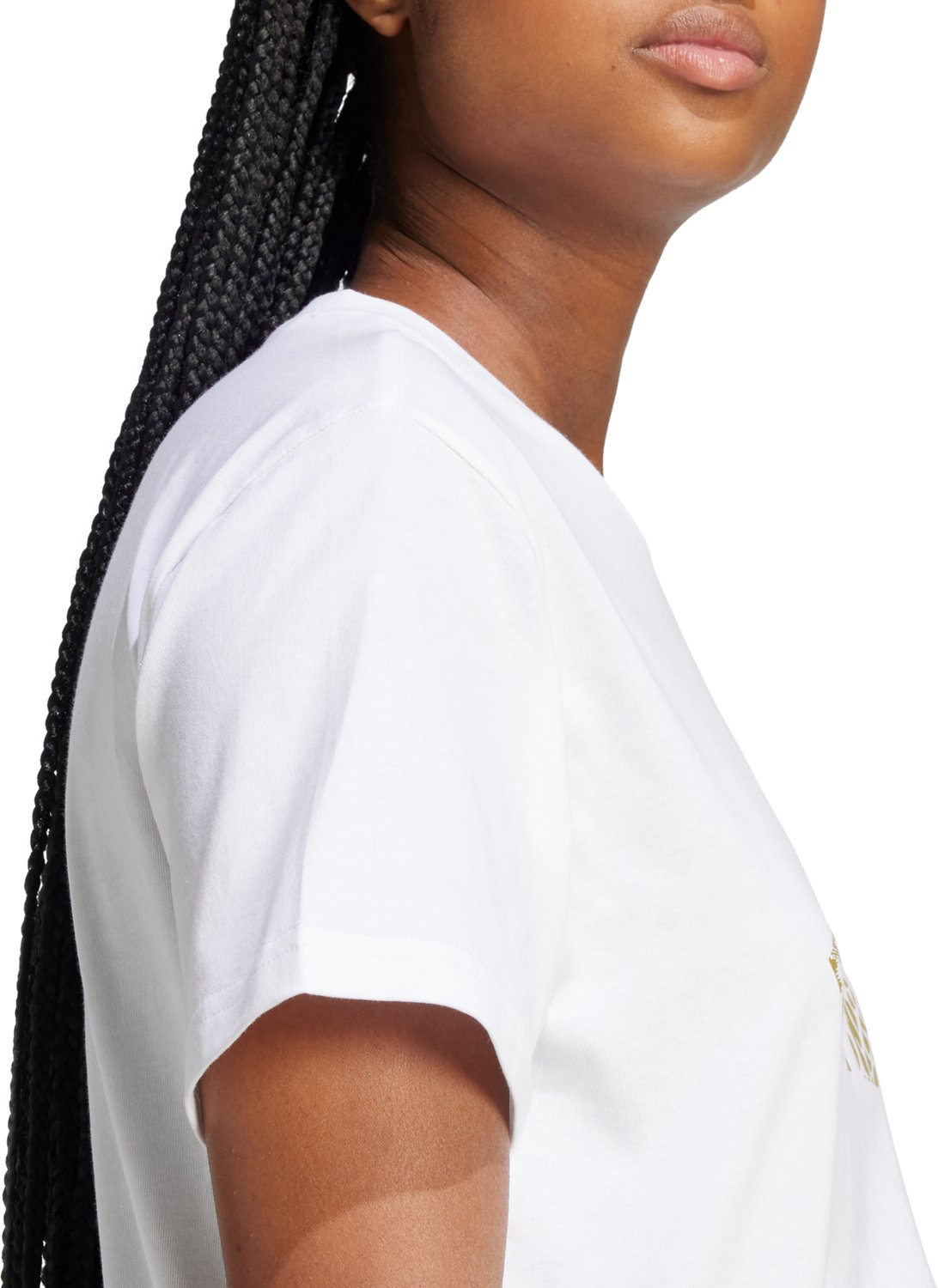 adidas Women's Tech Metallic Graphic Loose Fit Crop T-shirt - view number 4