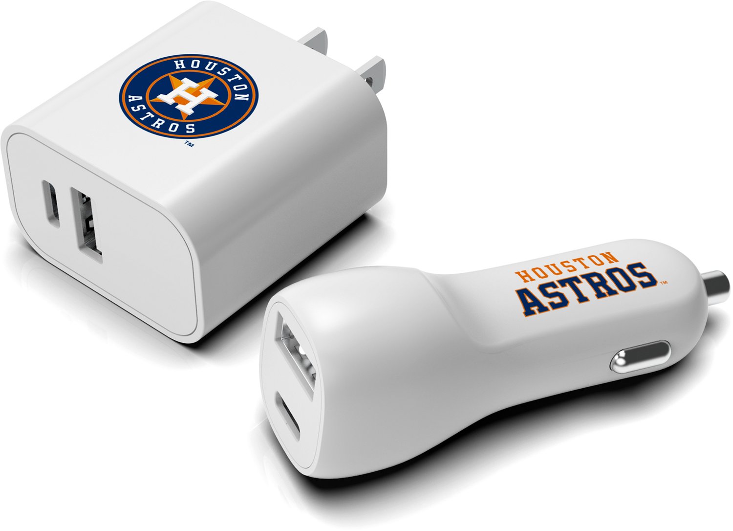 Prime Brands Group (PBG) Houston Astros Dual USB Wall and Car Charger