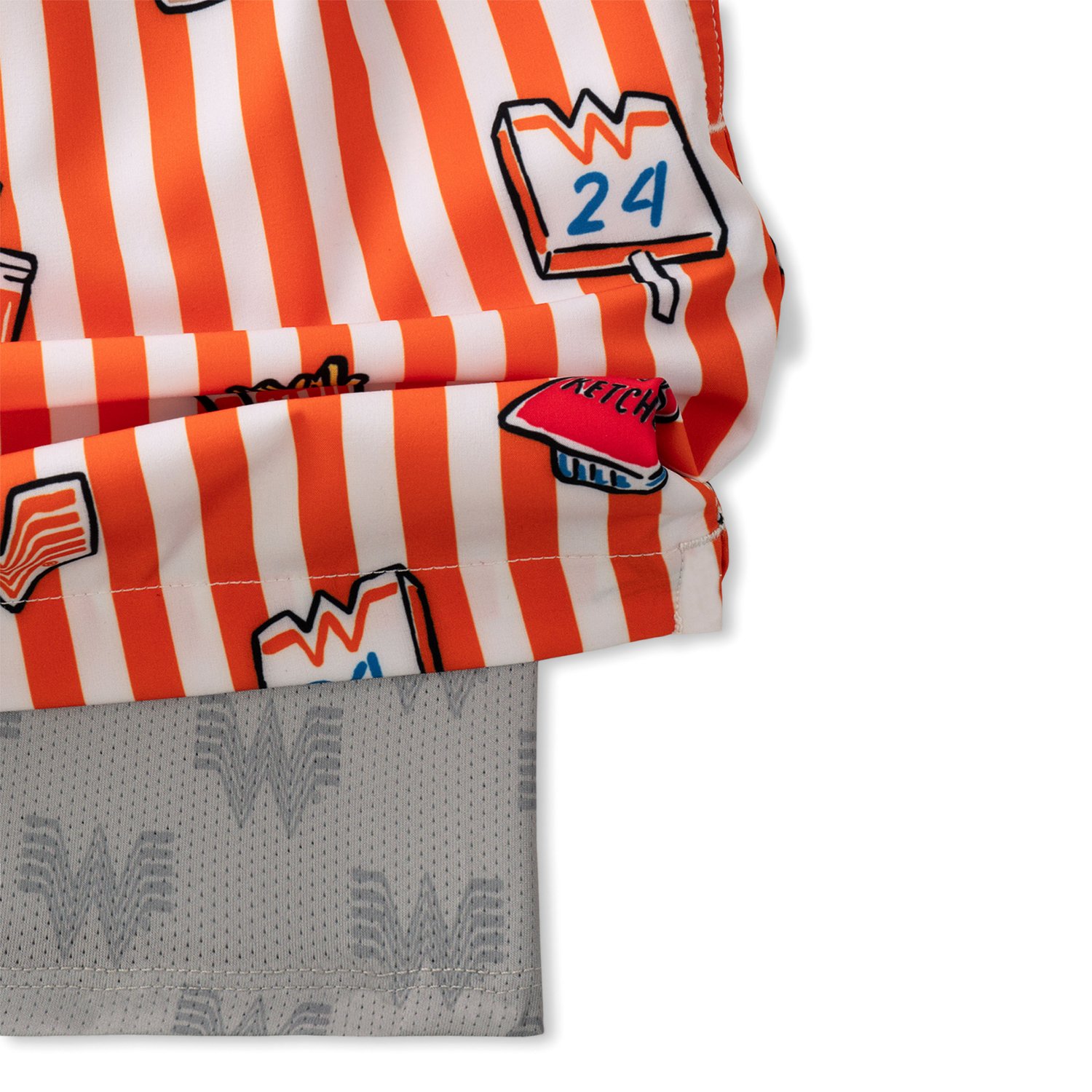 Chubbies Men's The Whataburger Comic Stripes Classic Lined Swim Trunks 5.5 in                                                    - view number 2