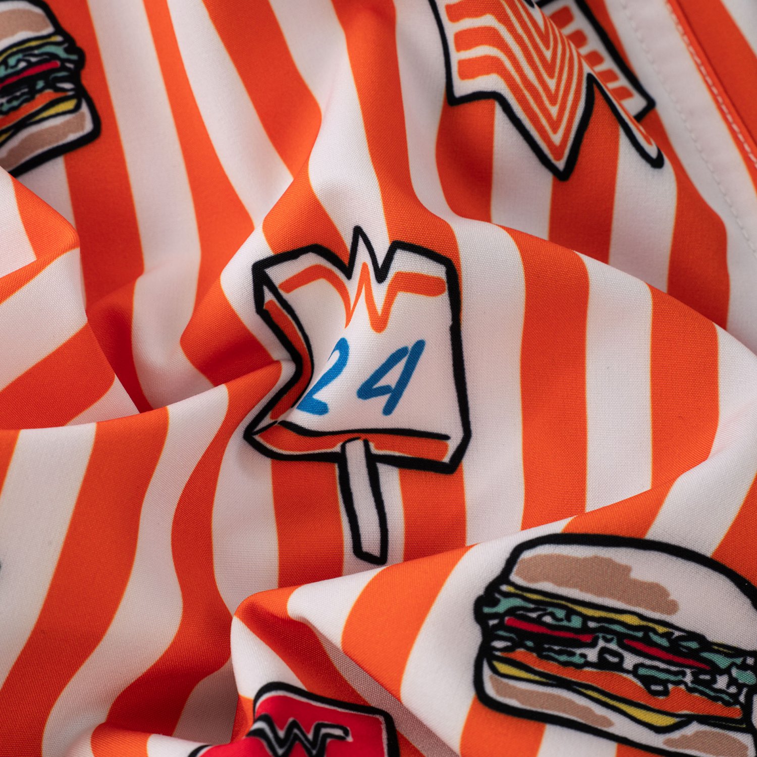 Chubbies Men's The Whataburger Comic Stripes Classic Lined Swim Trunks 5.5 in                                                    - view number 3