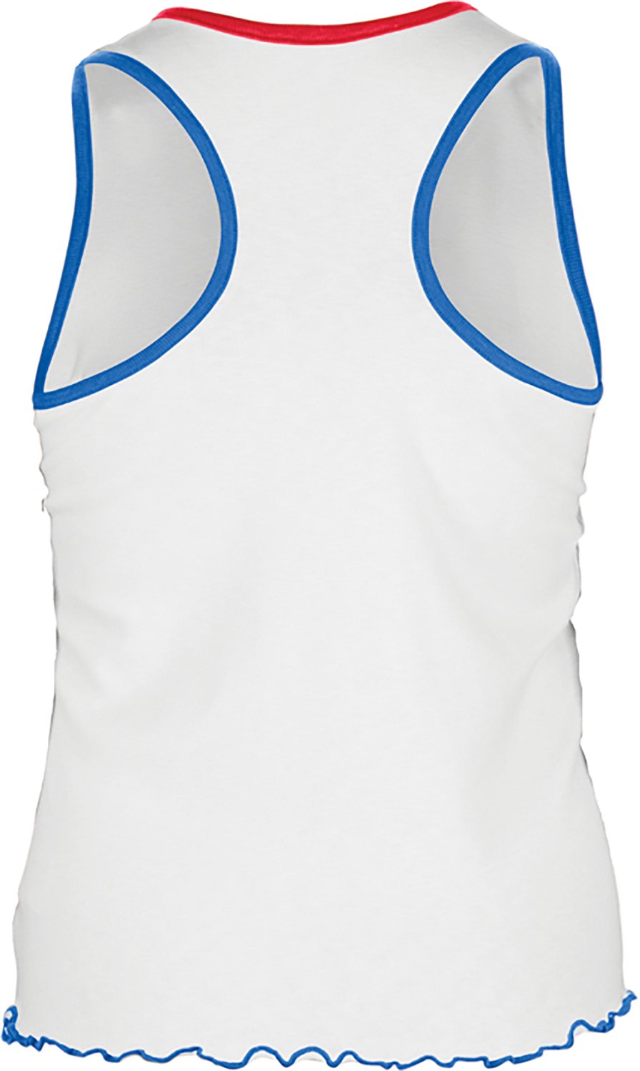 New Era Women's Chicago Cubs V-Notch Lettuce Hem Tank Top - view number 2