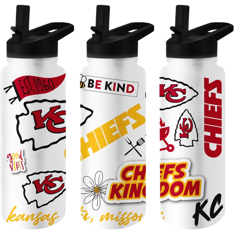 616-S34QB-63 34 oz Kansas City Chiefs Native Quencher Bottle