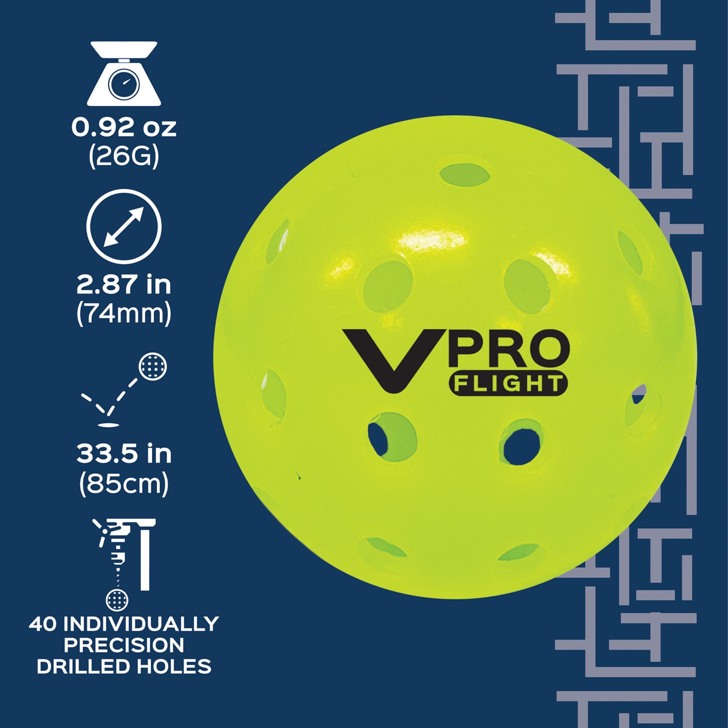 Vulcan Pro Flight Outdoor Pickleballs - 3 Pack - view number 4