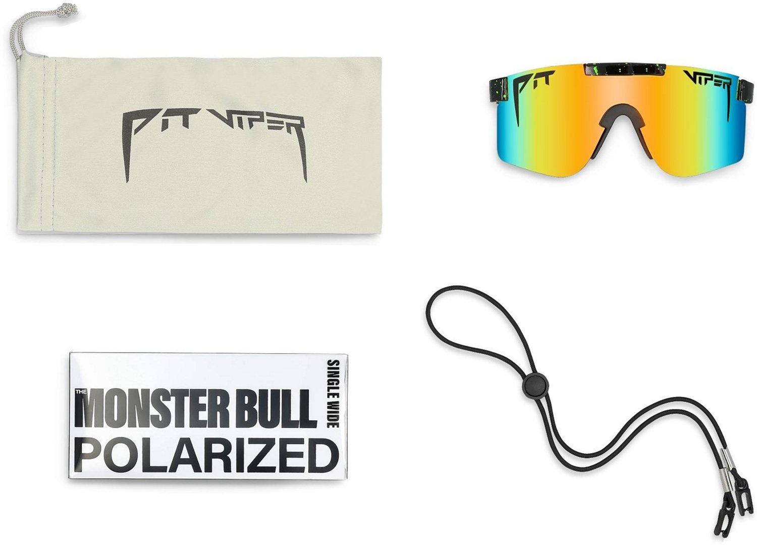 Pit Viper Monster Bull Original Polarized Mirrored Shield Sunglasses                                                             - view number 4