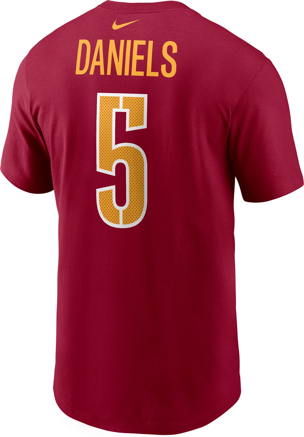Nike Men's Commanders Jayden Daniels #5 Name and Number Short Sleeve Tee                                                         - view number 2