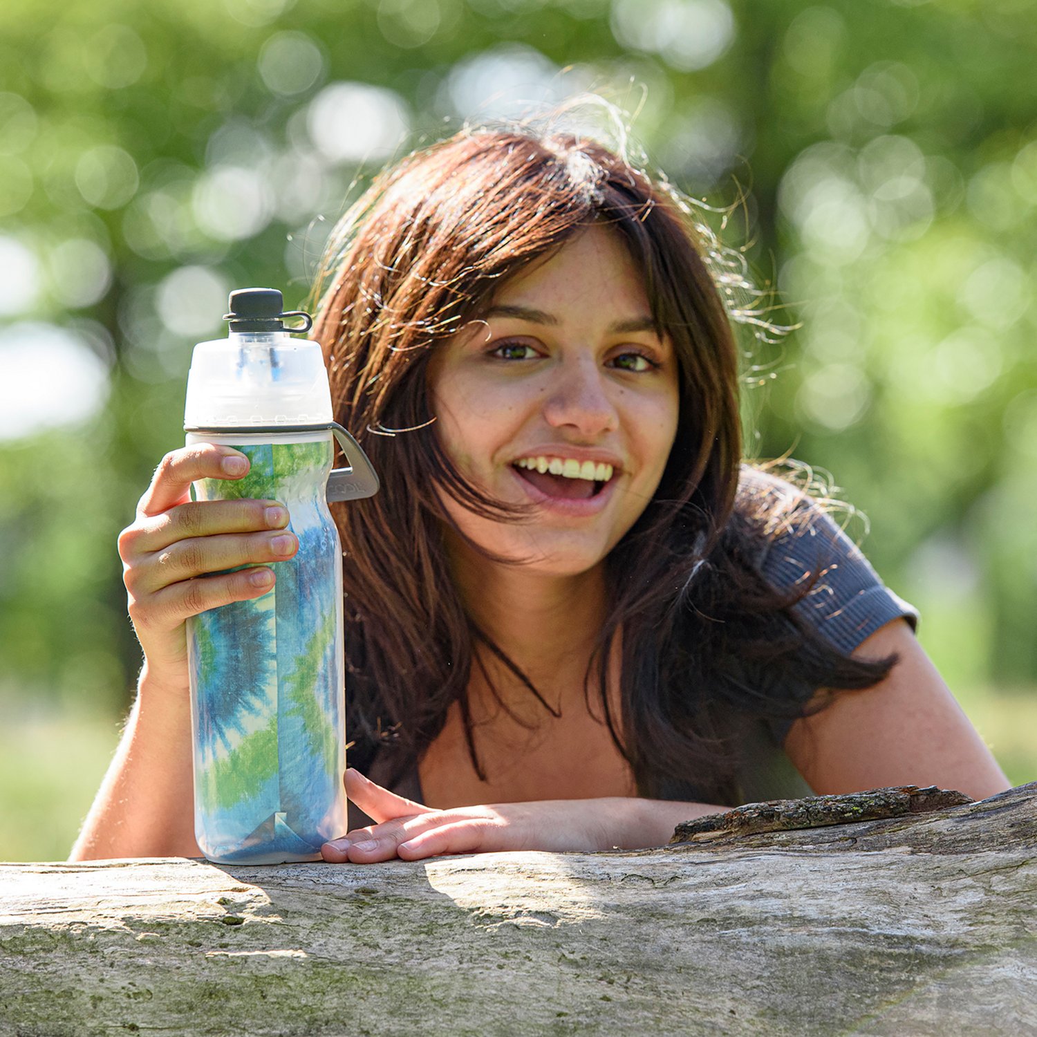 O2 COOL Mist N Sip Tie Dye Blue 20 oz Water Bottle - view number 8