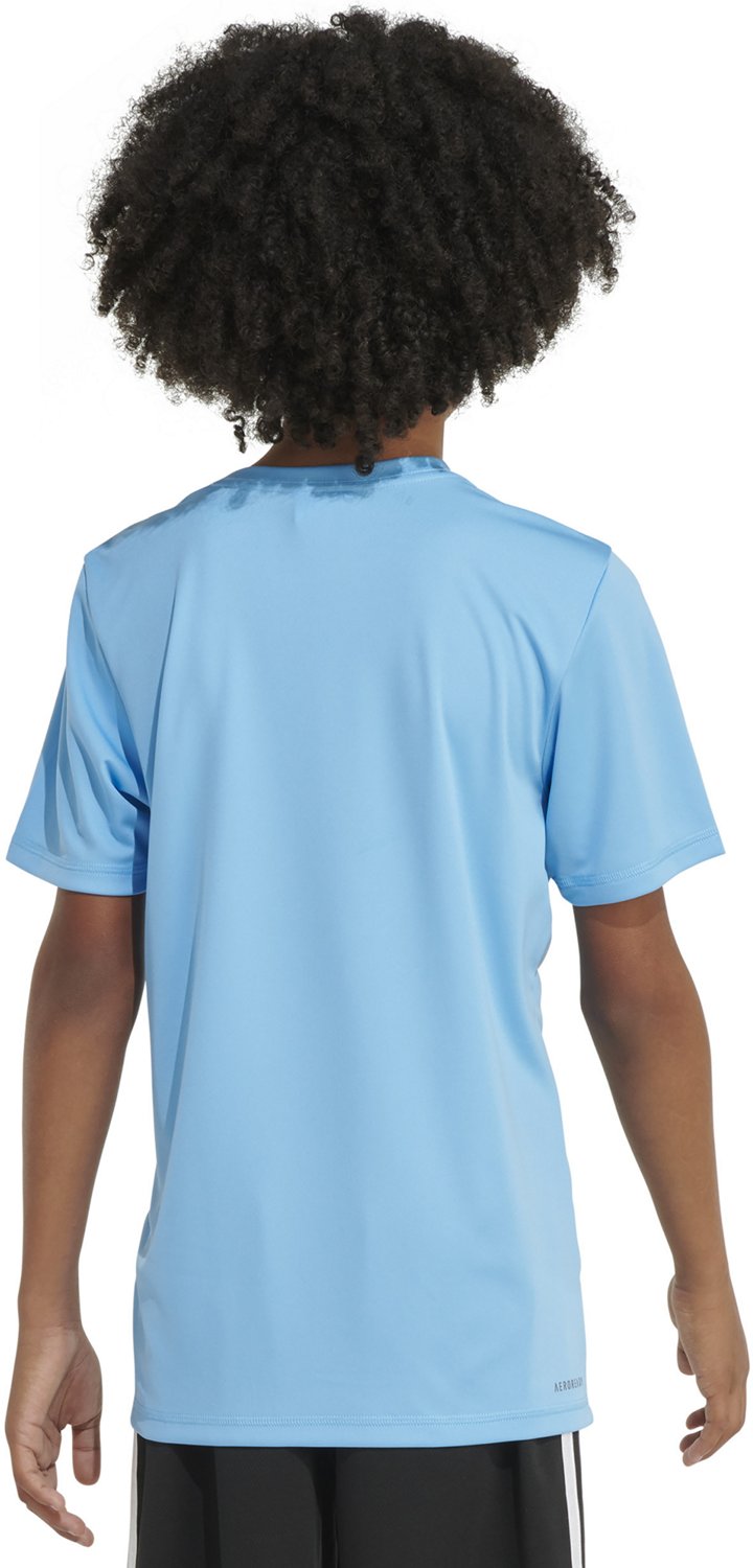 adidas Boys' Pebble Camo Logo Short Sleeve Shirt