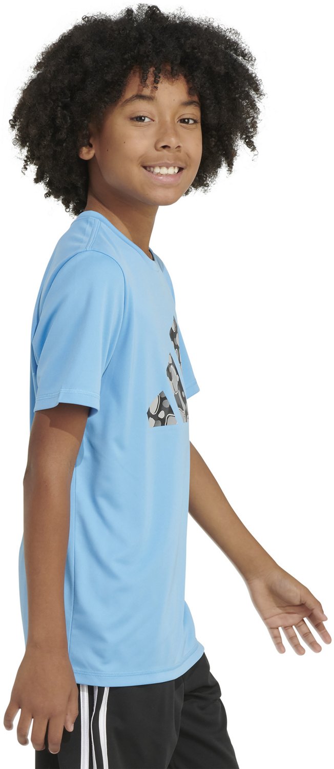 adidas Boys' Pebble Camo Logo Short Sleeve Shirt - view number 4