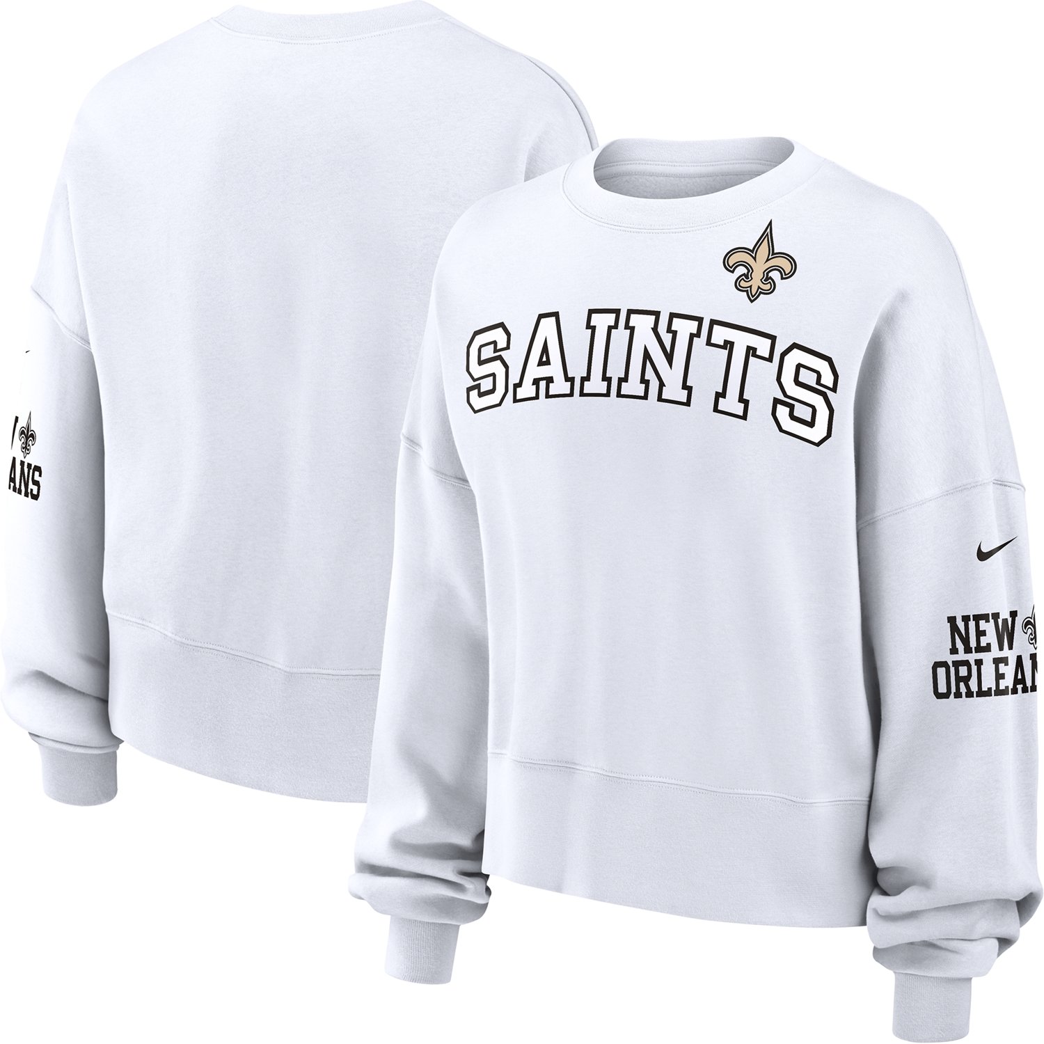 Nike Women's New Orleans Saints Oversized Long Sleeve Crewneck Sweatshirt                                                        - view number 3
