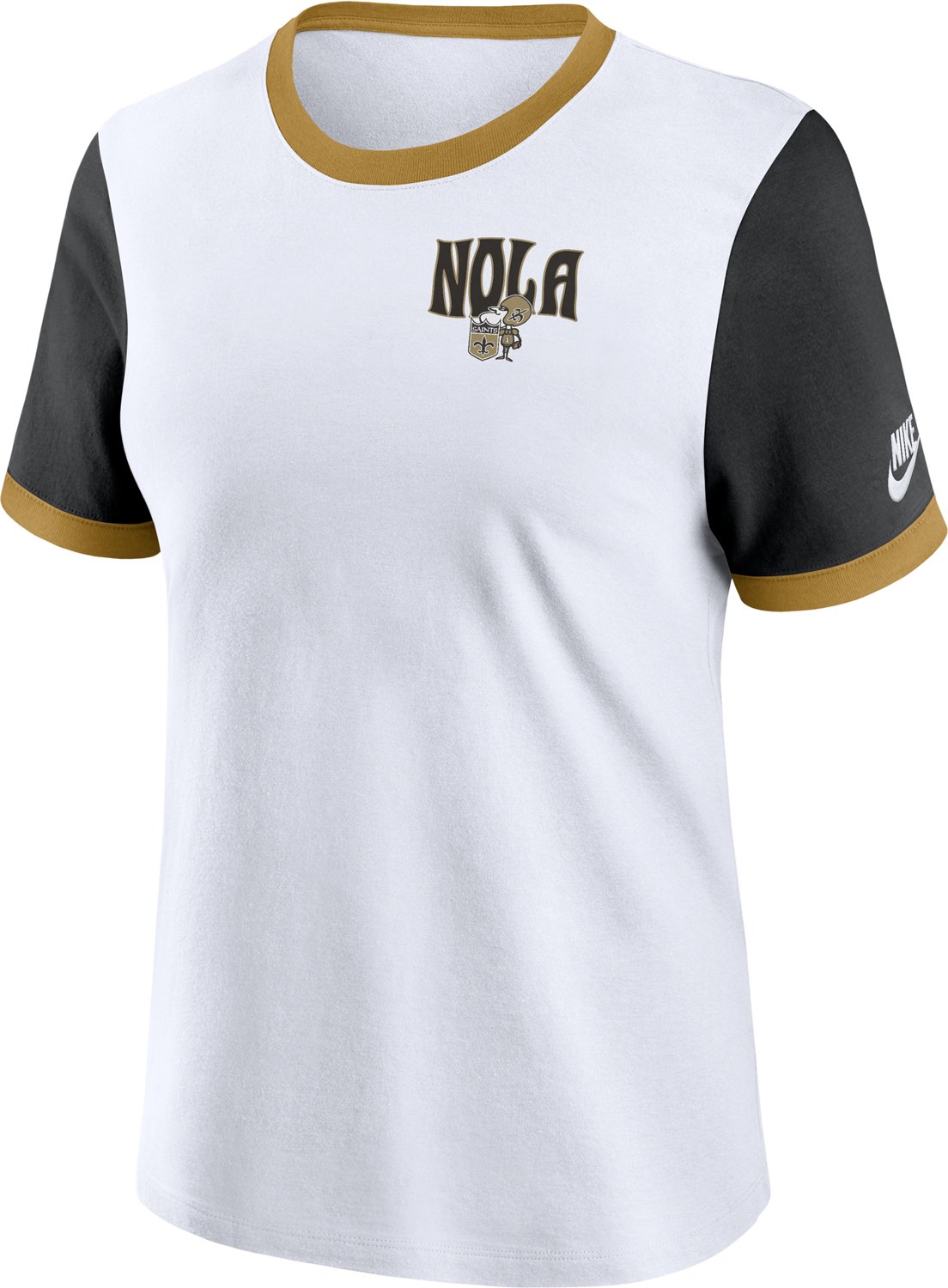 Nike Women's New Orleans Saints Rewind Ringer Short Sleeve T-shirt - view number 1