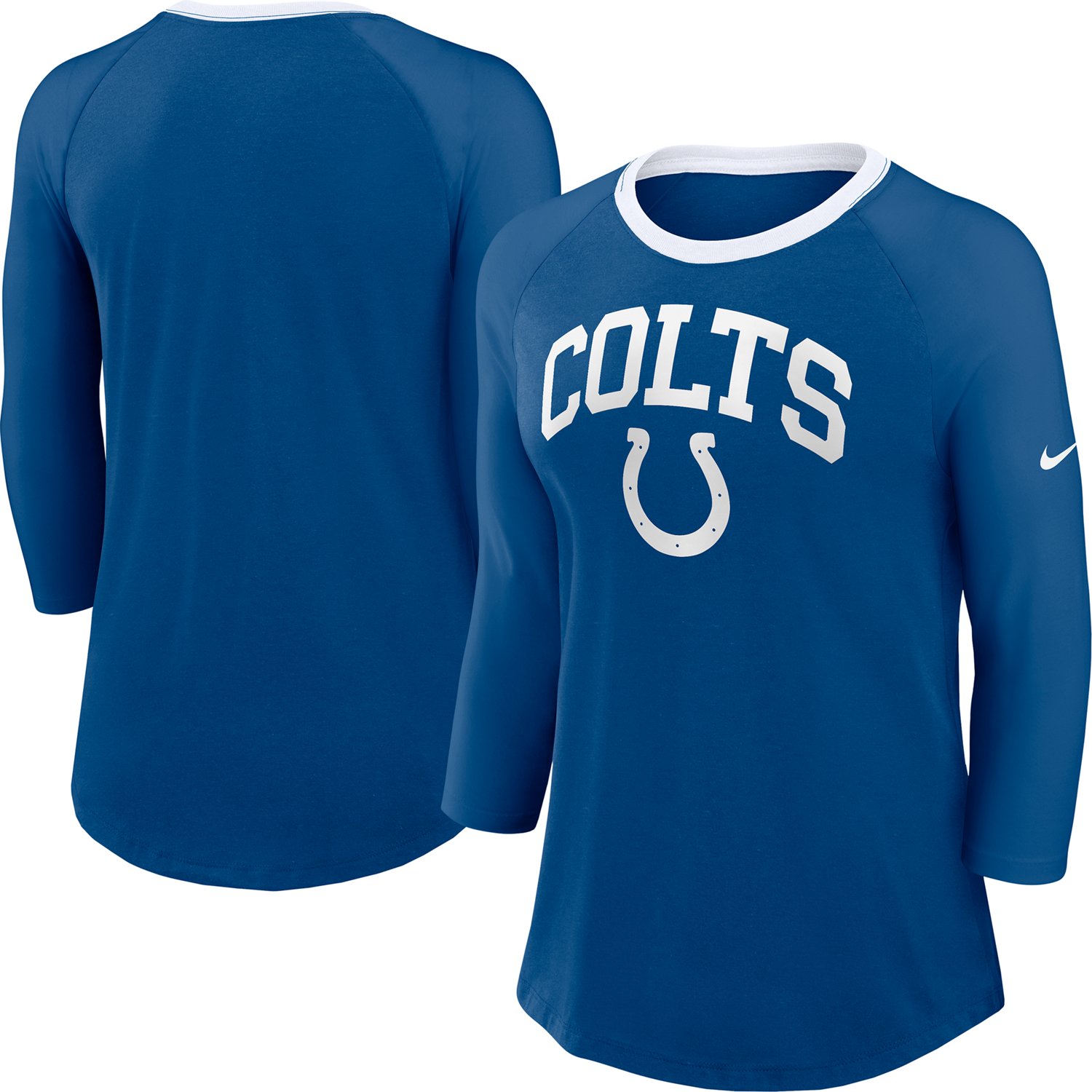 Nike Women's Indianapolis Colts Arched 3/4 Sleeve Top - view number 3