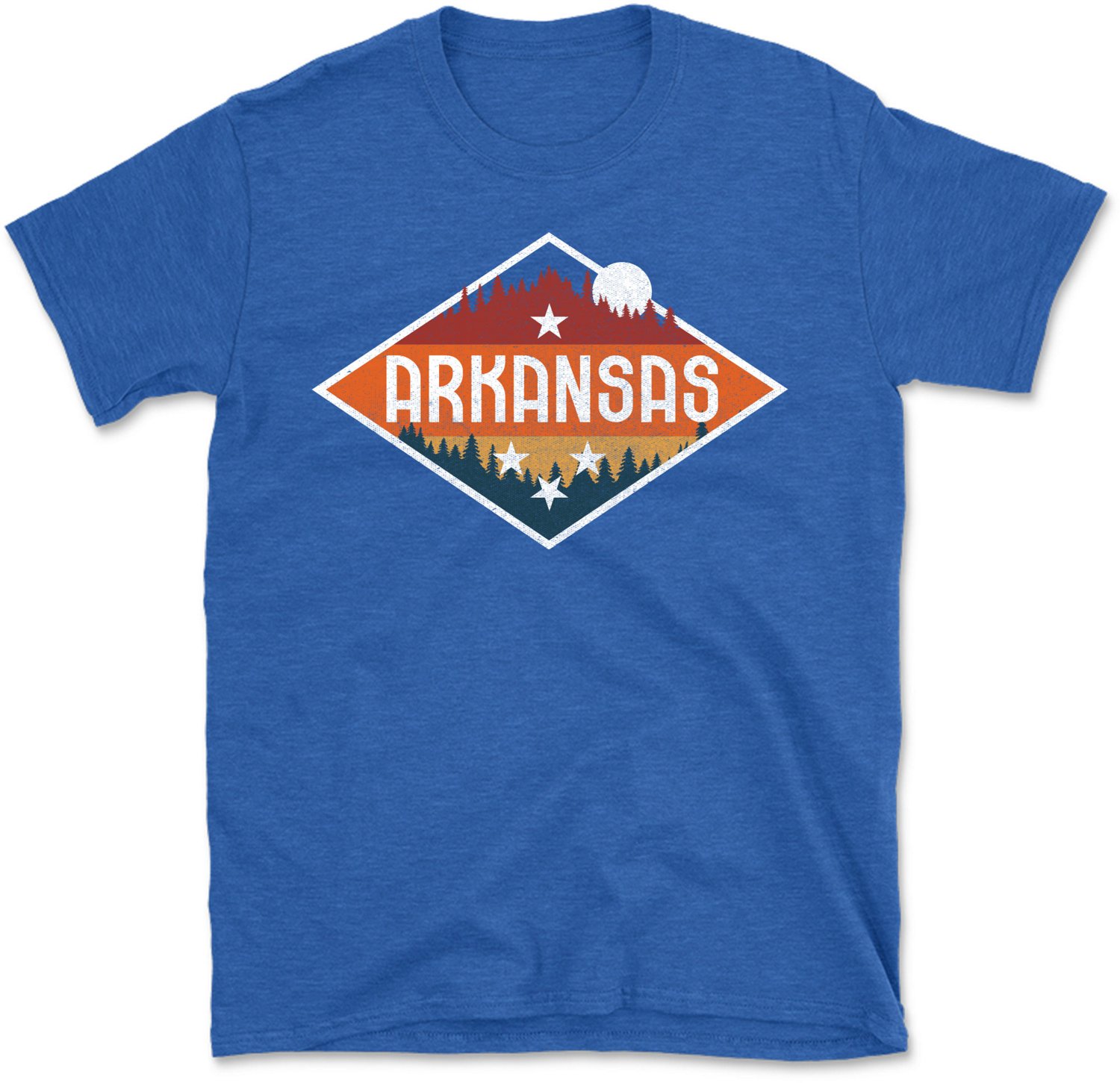 State Life Men's Arkansas Retro Diamond Short Sleeve T-shirt