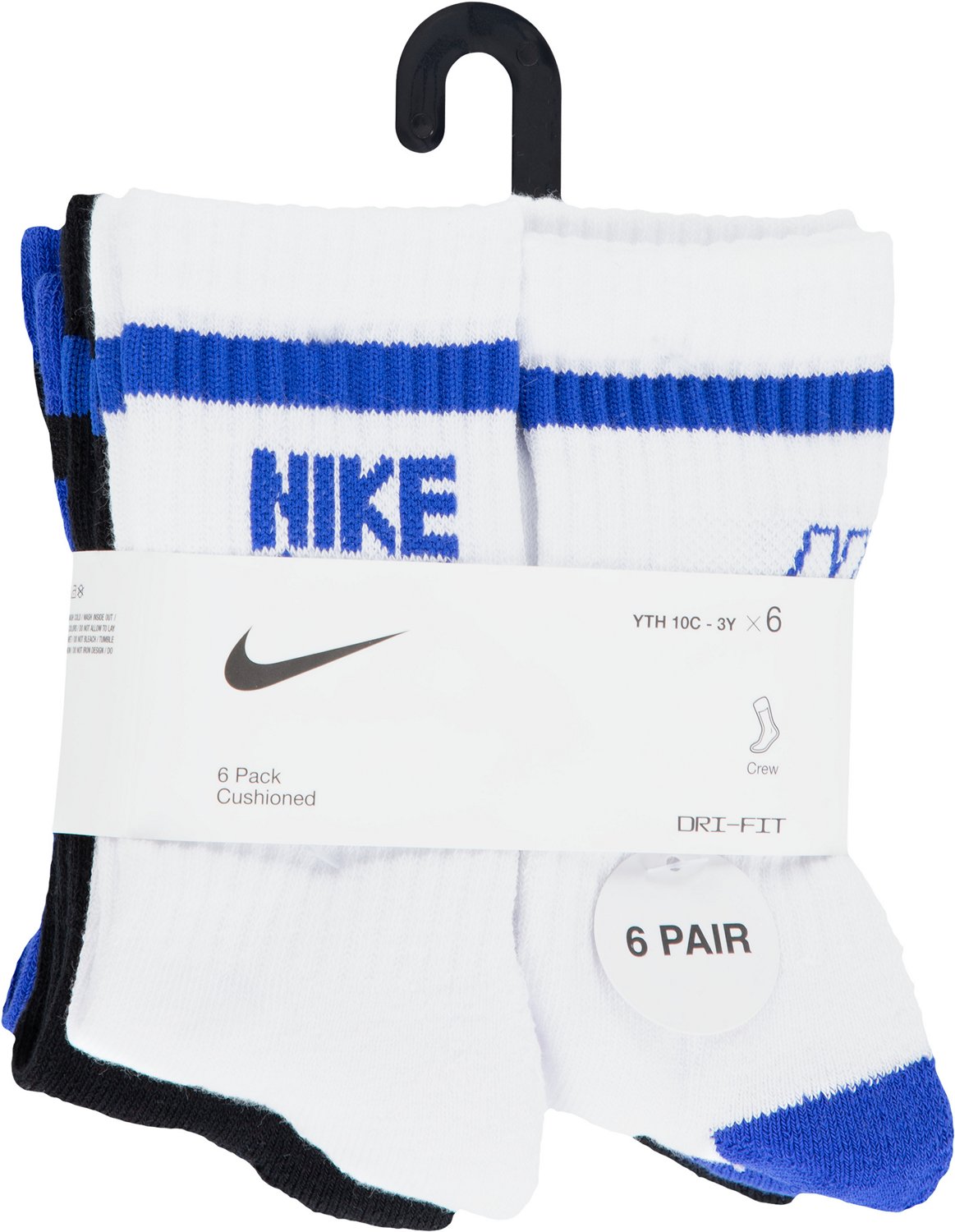 Nike Youth Retro Crew 6 Pack Socks                                                                                               - view number 3