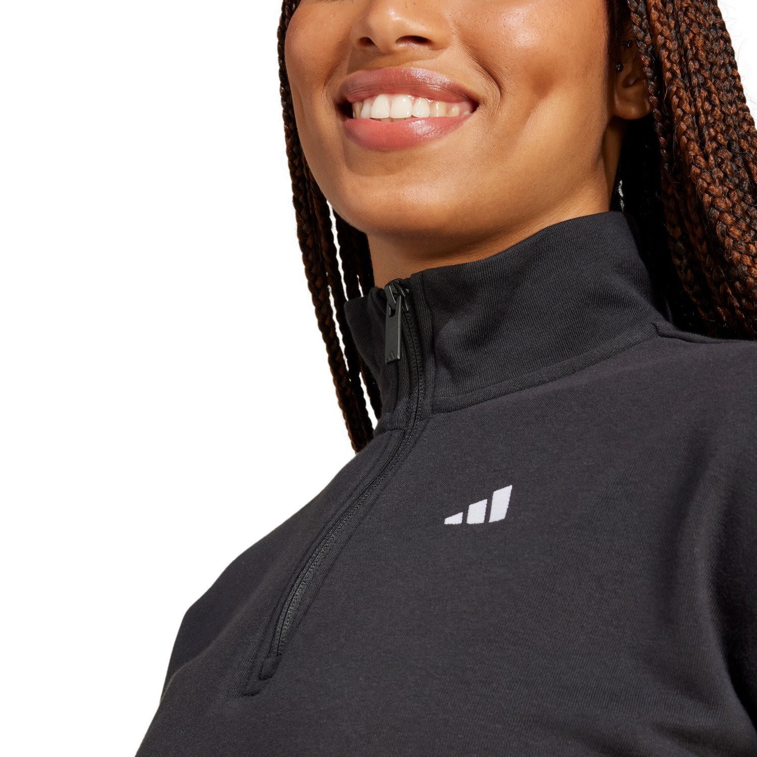 adidas Women's Essentials Small Logo French Terry 1/4 Zip Sweatshirt - view number 4