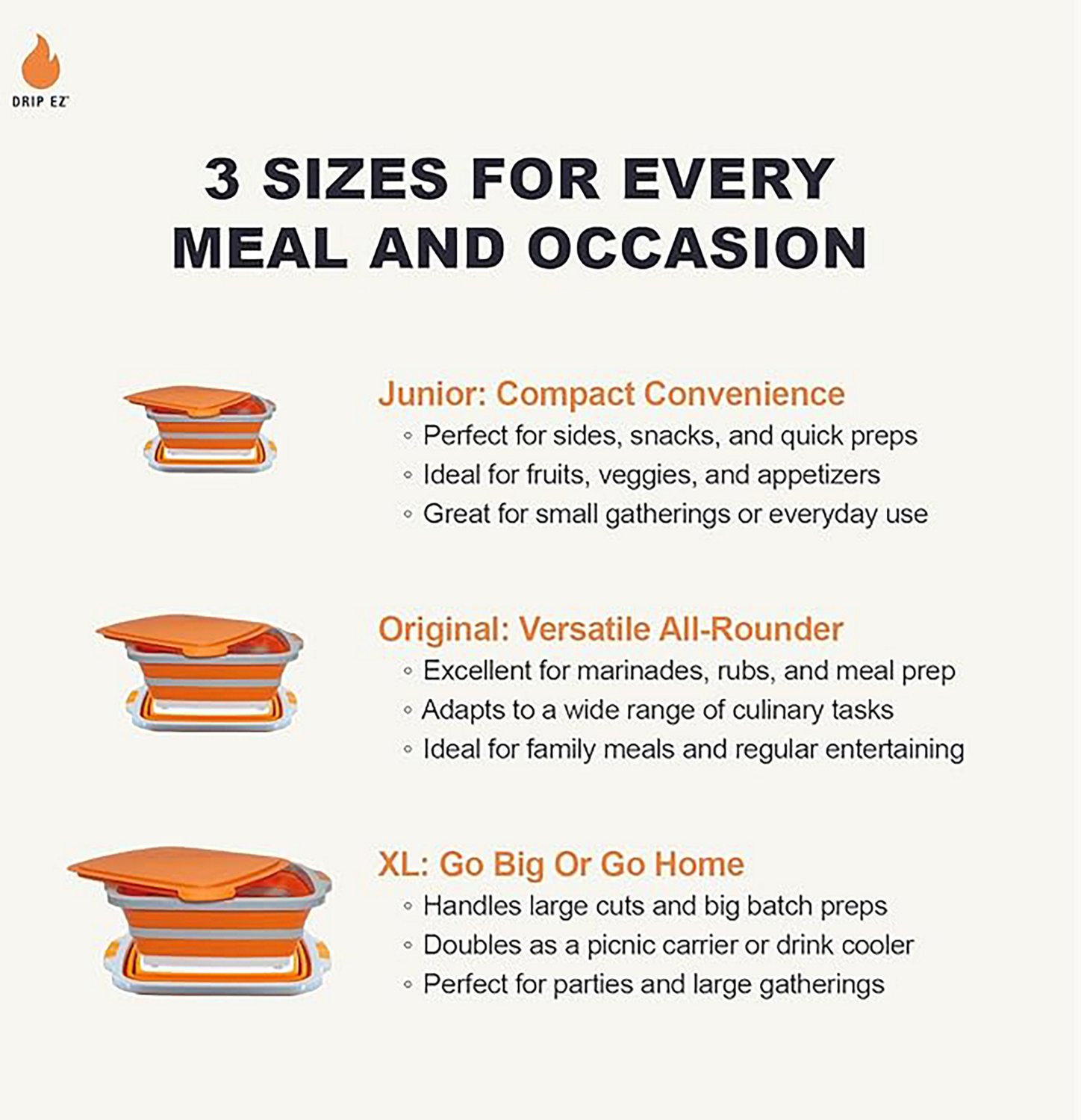 Drip EZ XL Collapsible BBQ Prep Tub with Locking Lid                                                                             - view number 3