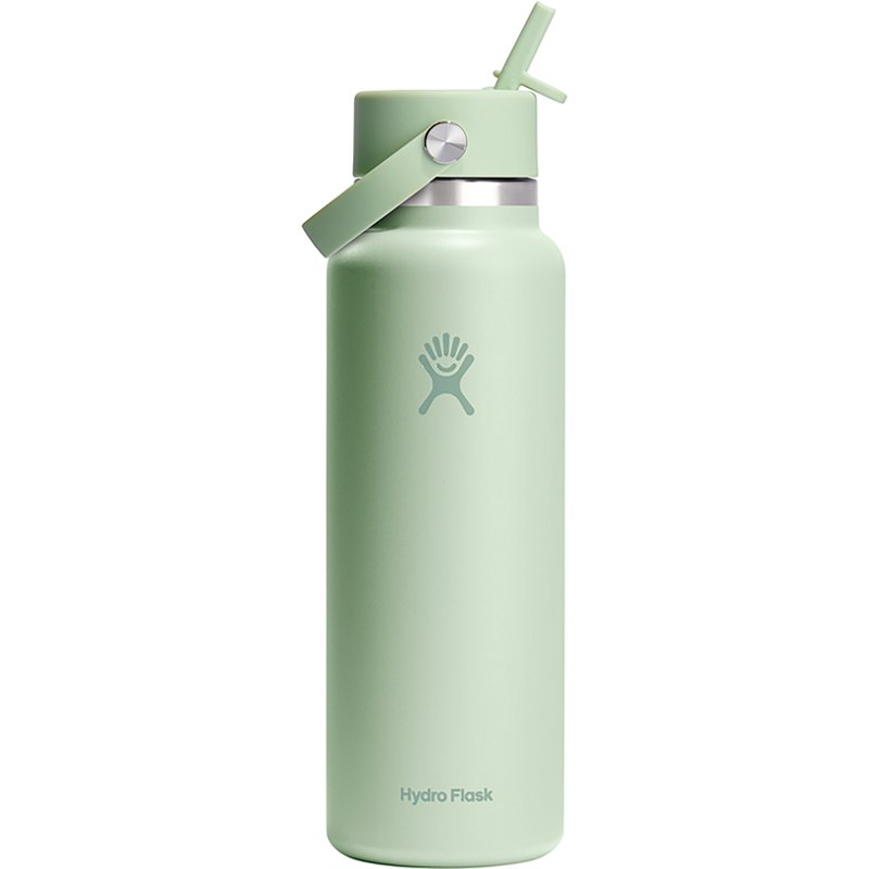 Hydro Flask 40 oz Wide Flex Straw Cap Bottle Light Green - Thermos/Cups &koozies at Academy Sports