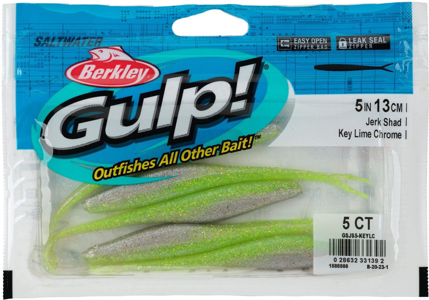 Berkley Gulp! 5 in Jerk Shad Baits 5-Pack - view number 1