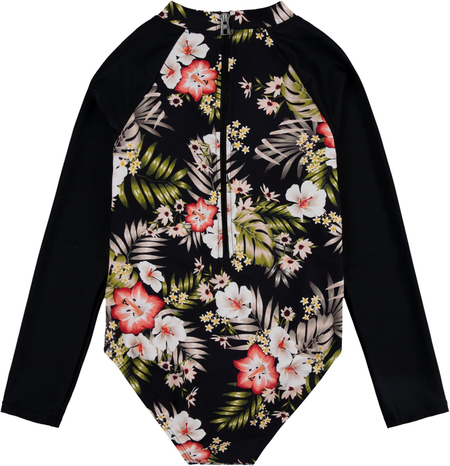 Hurley Girls' Carissa Moore Highland Tropic Long Sleeve 1-Piece Rashguard Swimsuit - view number 2