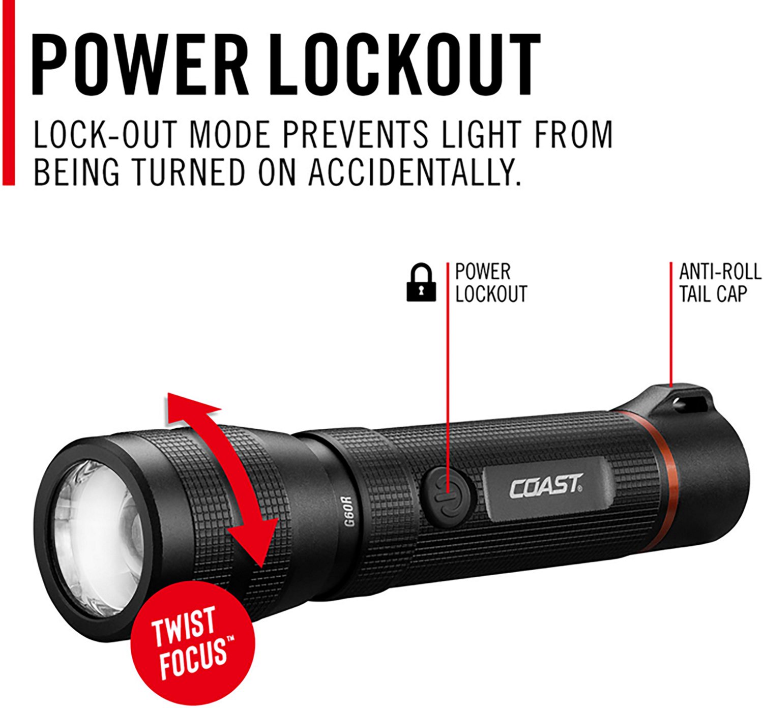 Coast G60R 1000 Lumen USB-C Rechargeable LED Flashlight, 2-Pack                                                                  - view number 6