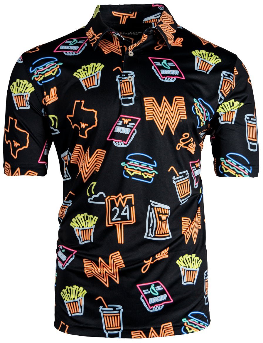 Chubbies Men's Neon Whataburger Performance Polo
