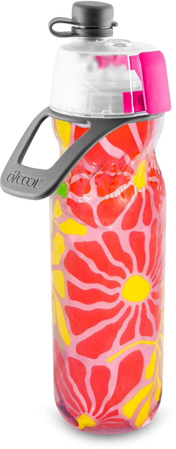 O2 COOL Mist N Sip Pink Floral 20 oz Water Bottle - view number 3