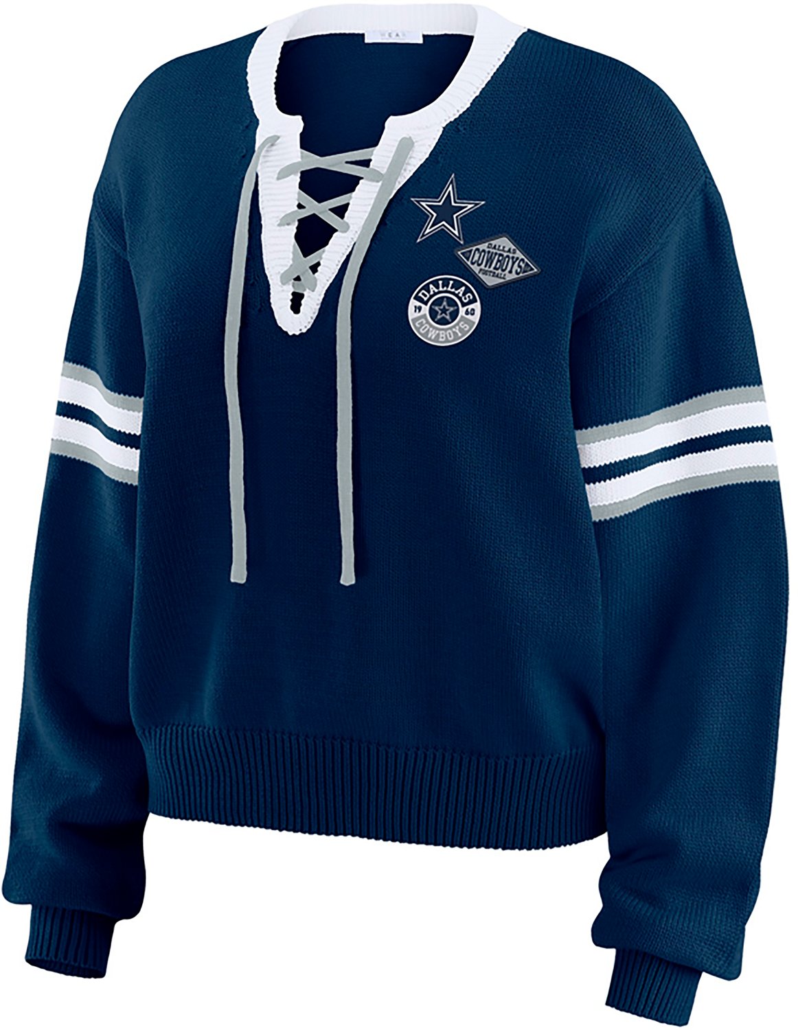 WEAR Women's Dallas Cowboys Lace Up Sweater - view number 2