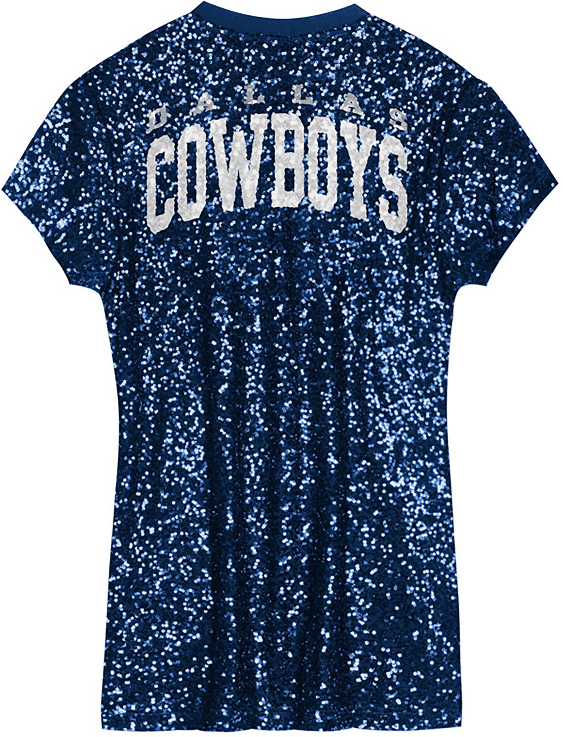 Outerstuff Women's Dallas Cowboys Wordmark Sequin Dress - view number 3