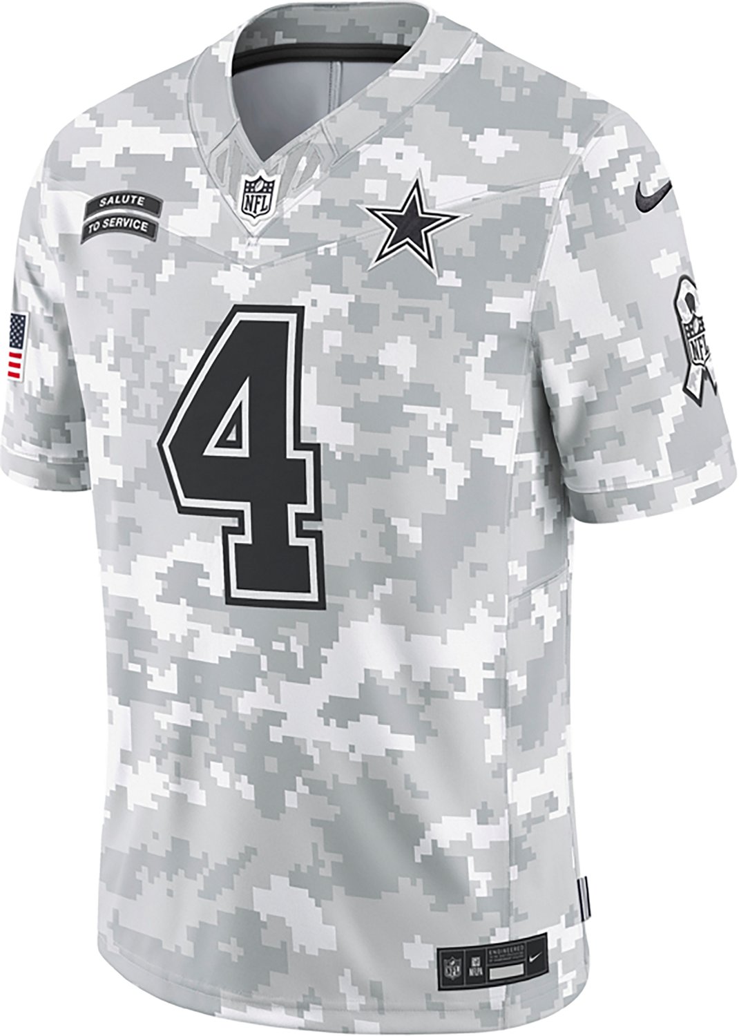 Nike Men's Dallas Cowboys Dak Prescott Salute to Service Limited Jersey - view number 2