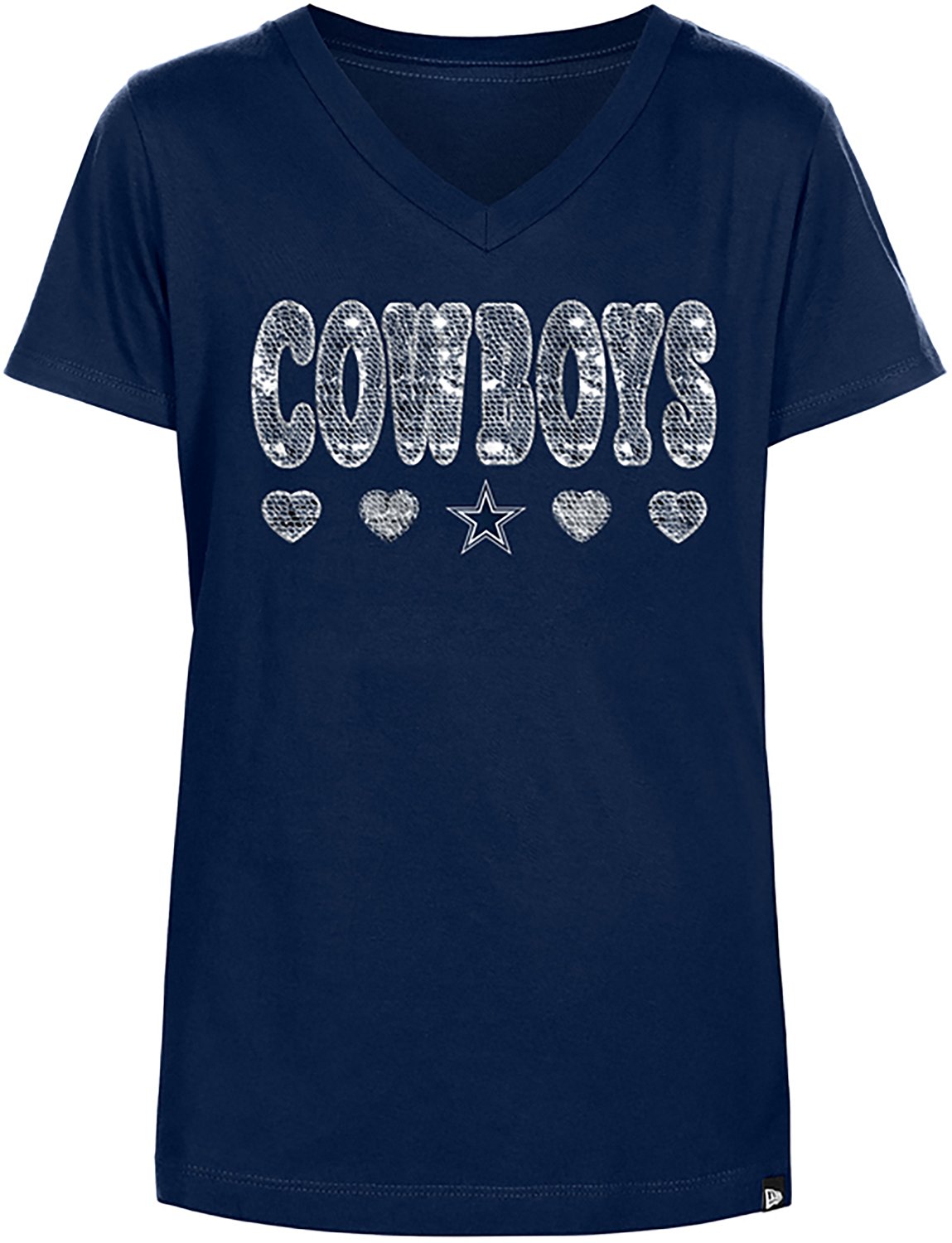 New Era Girls' Dallas Cowboys Flip Sequin T-shirt - view number 3