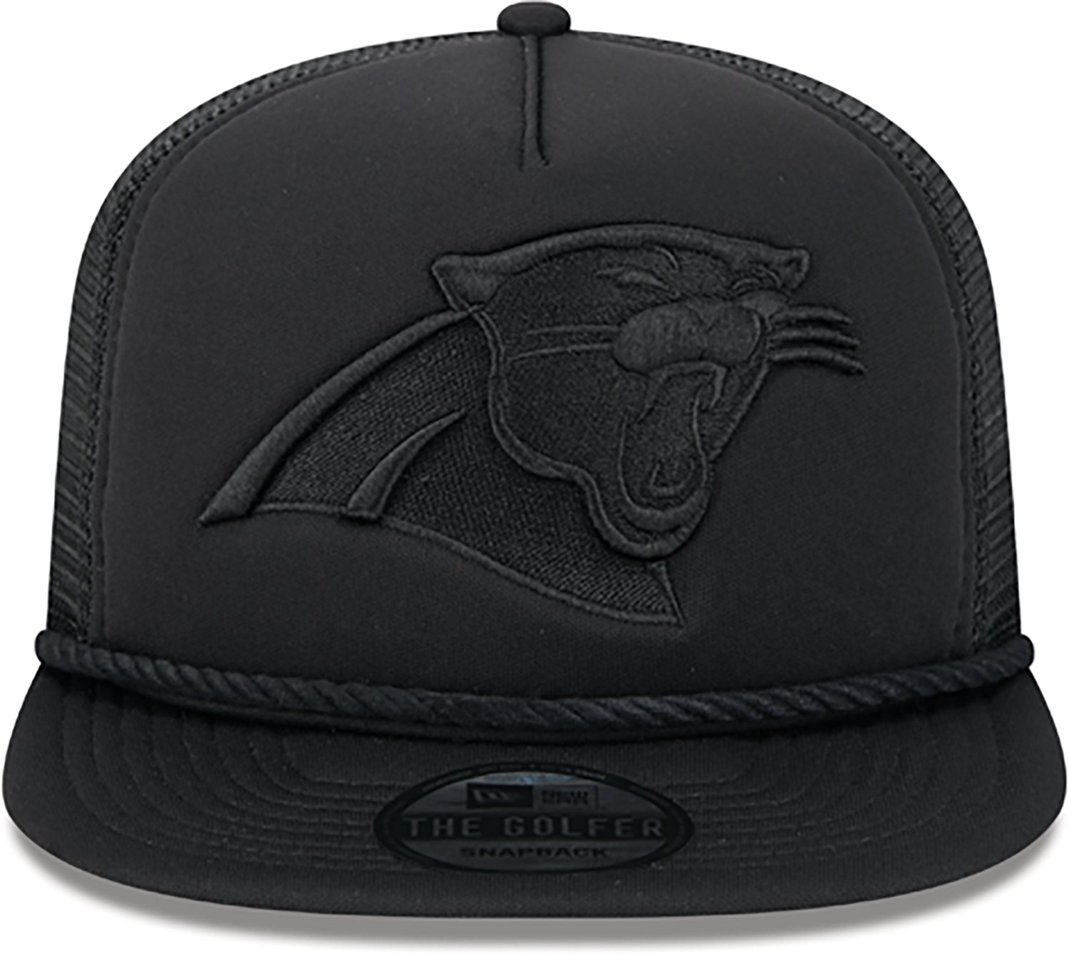 New Era Golfer Trucker Black on Black Panthers Cap - view number 2