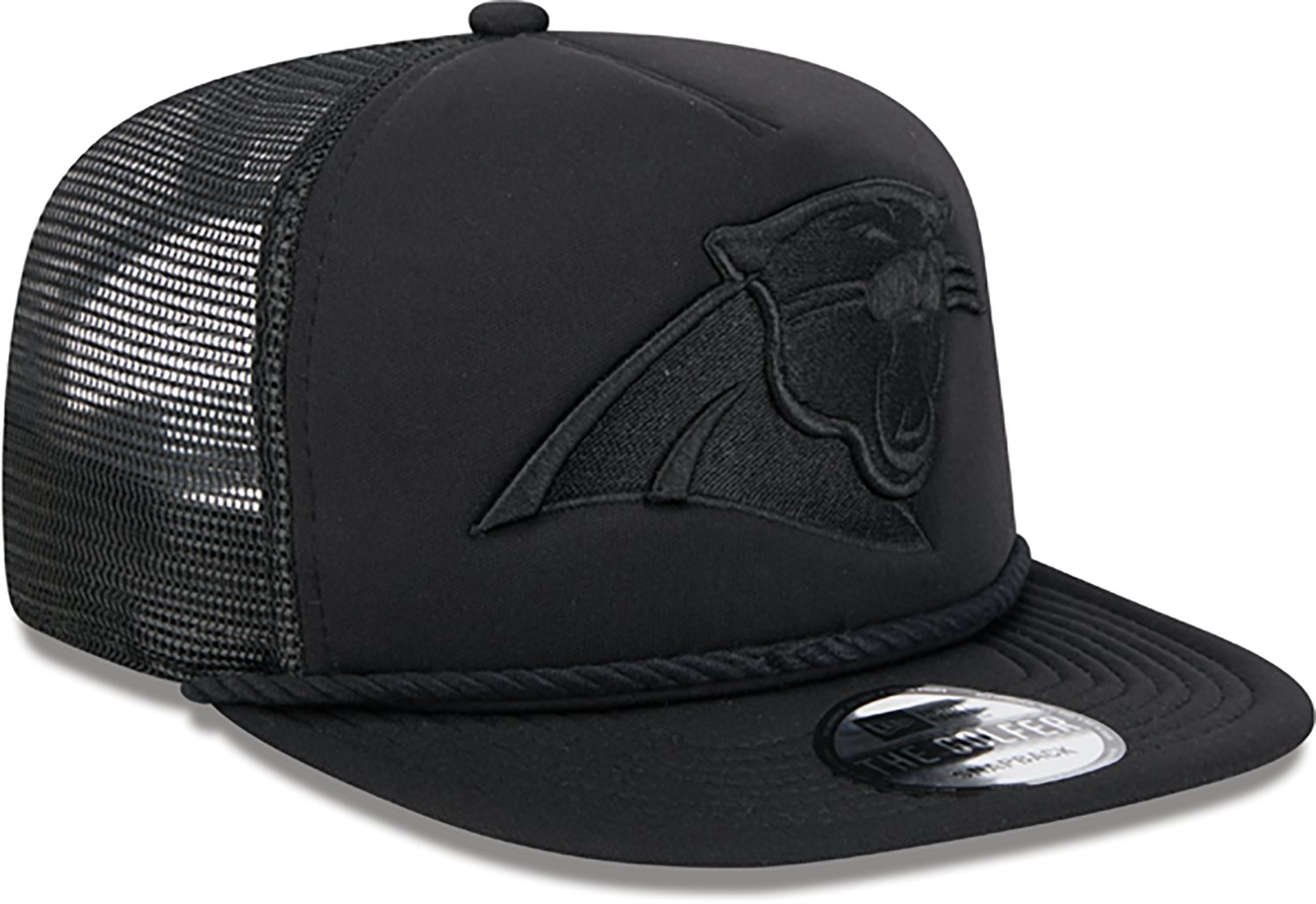 New Era Golfer Trucker Black on Black Panthers Cap - view number 3