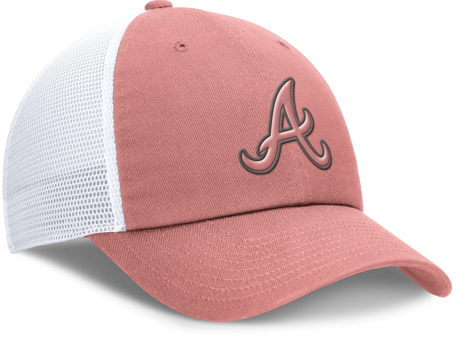 Nike Men's Atlanta Braves Club Statement Unstructured Adjustable Mesh Back Cap - view number 3