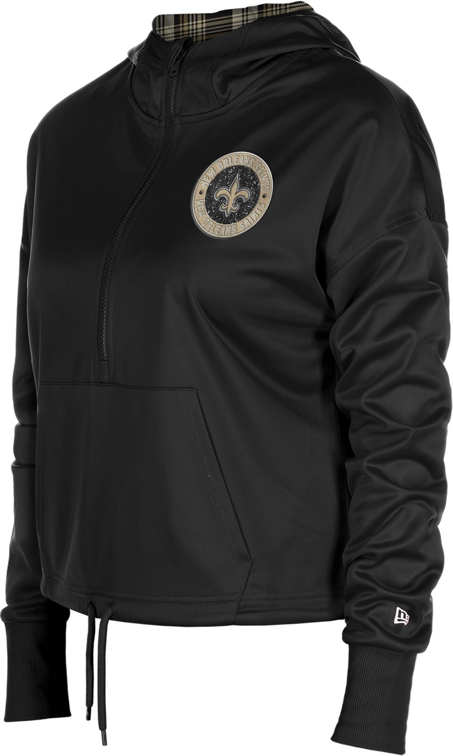 New Era Women's New Orleans Saints 1/4 Zip Pullover Hoodie  - view number 3