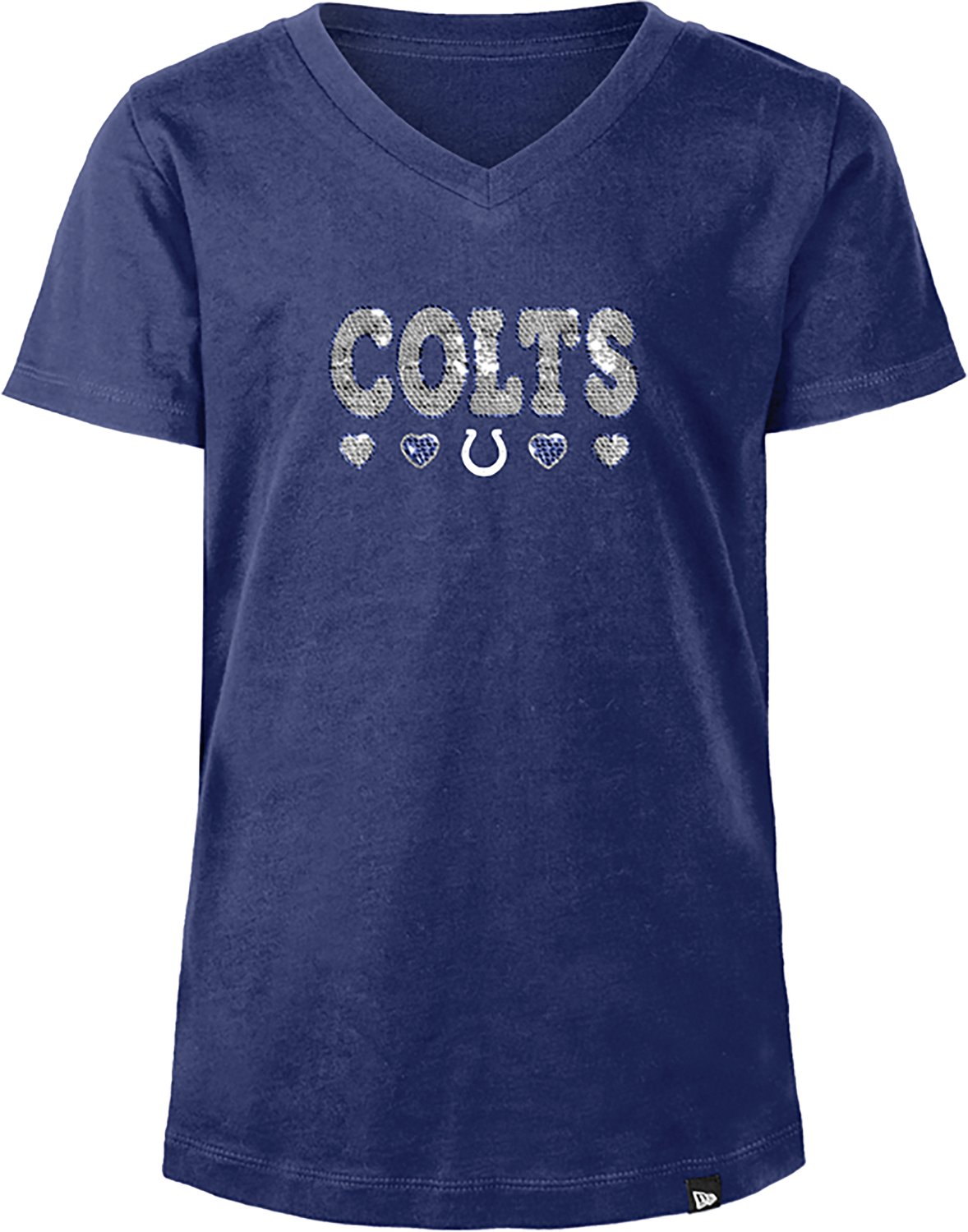 New Era Girls' Colts Flip Sequins V-Neck T-shirt - view number 2