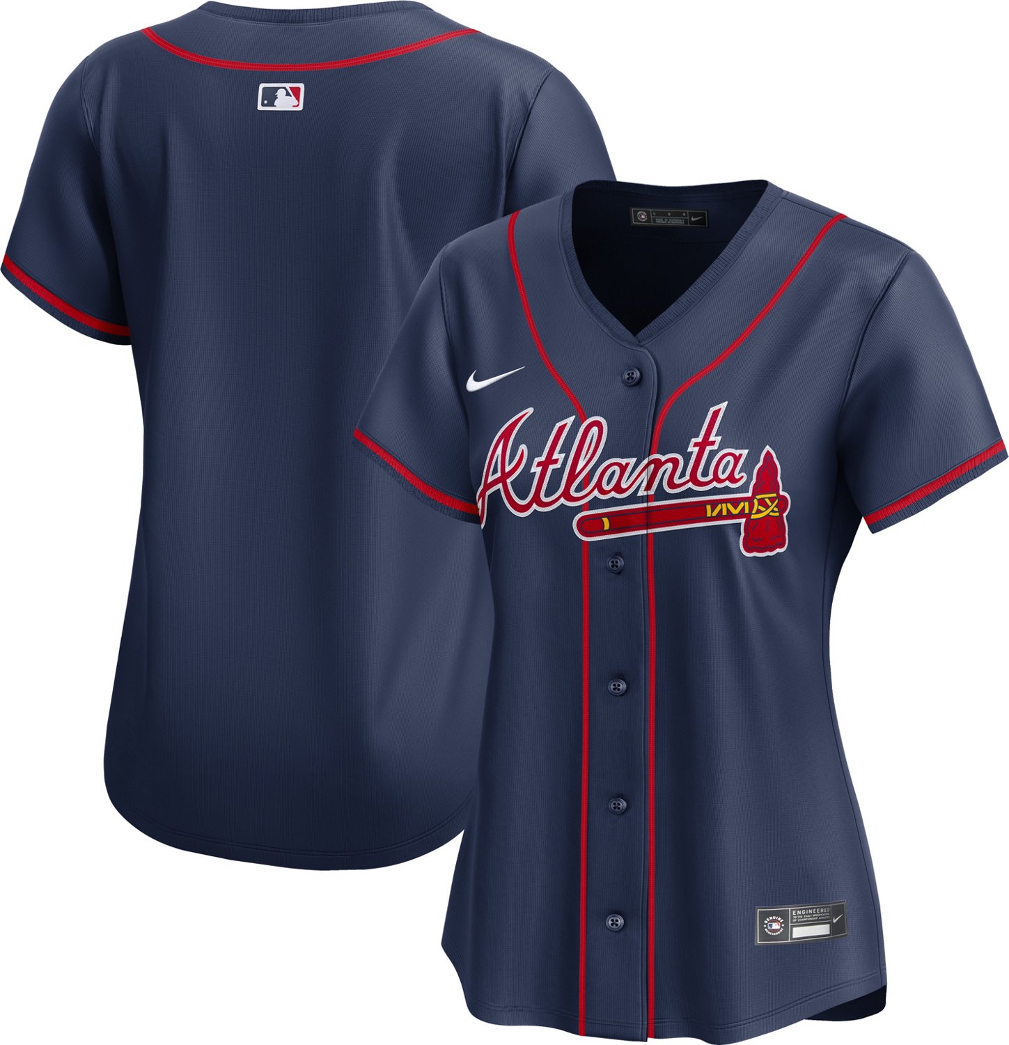 Nike Women’s Atlanta Braves Alt1 Limited Jersey - view number 3
