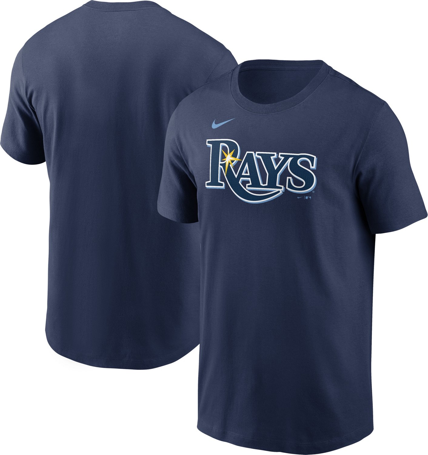 Nike Men's Tampa Bay Rays Fuse Wordmark Graphic T-shirt                                                                          - view number 3