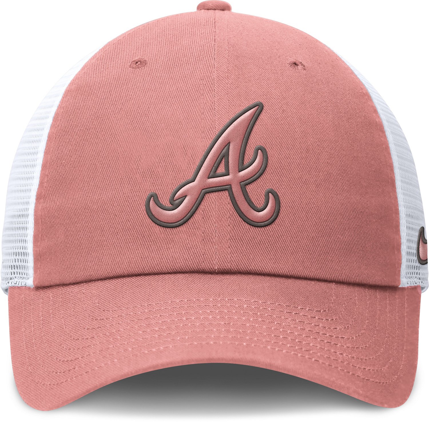 Nike Men's Atlanta Braves Club Statement Unstructured Adjustable Mesh Back Cap - view number 2