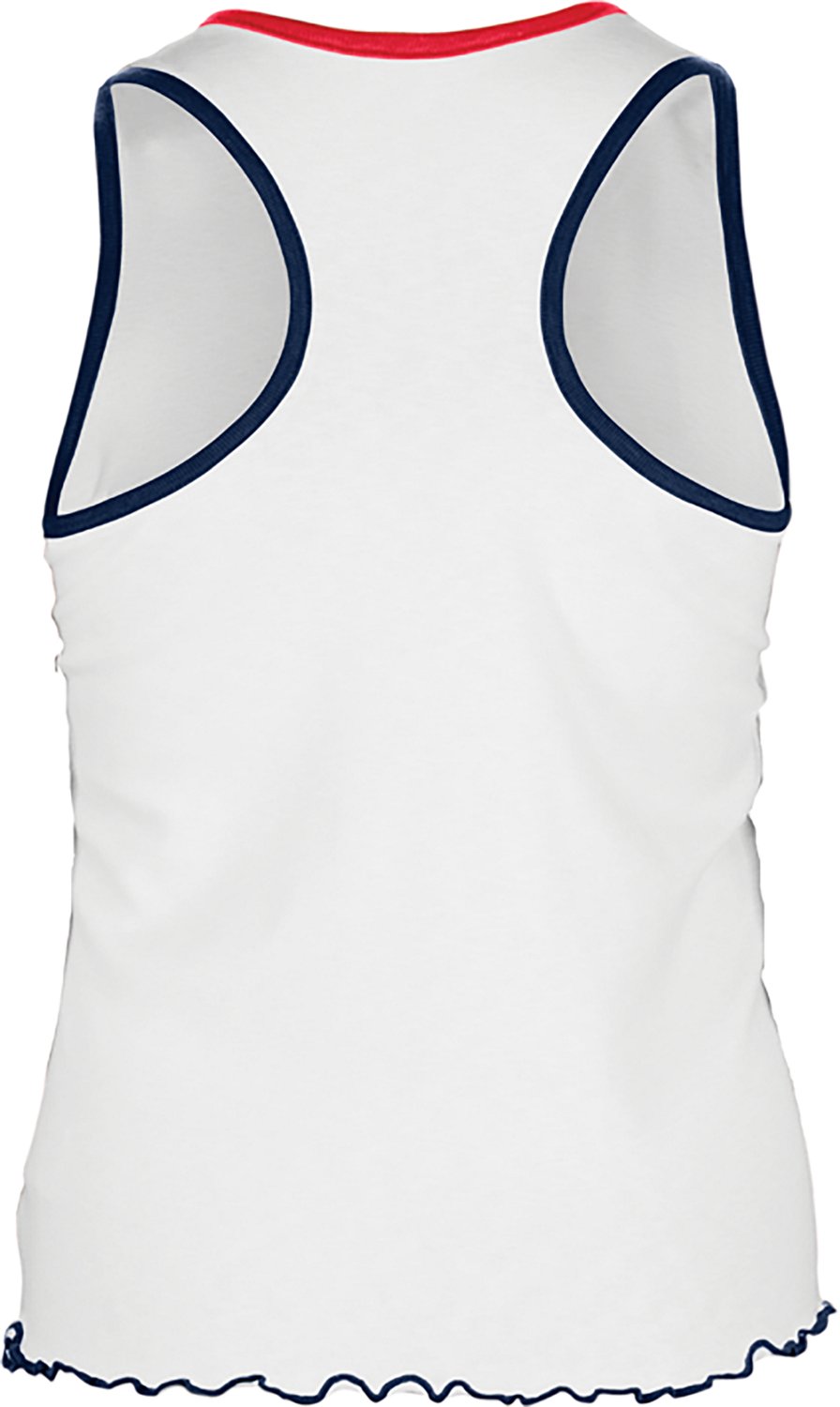 New Era Women's Atlanta Braves V-notch Lettuce Hem Tank Top                                                                      - view number 2