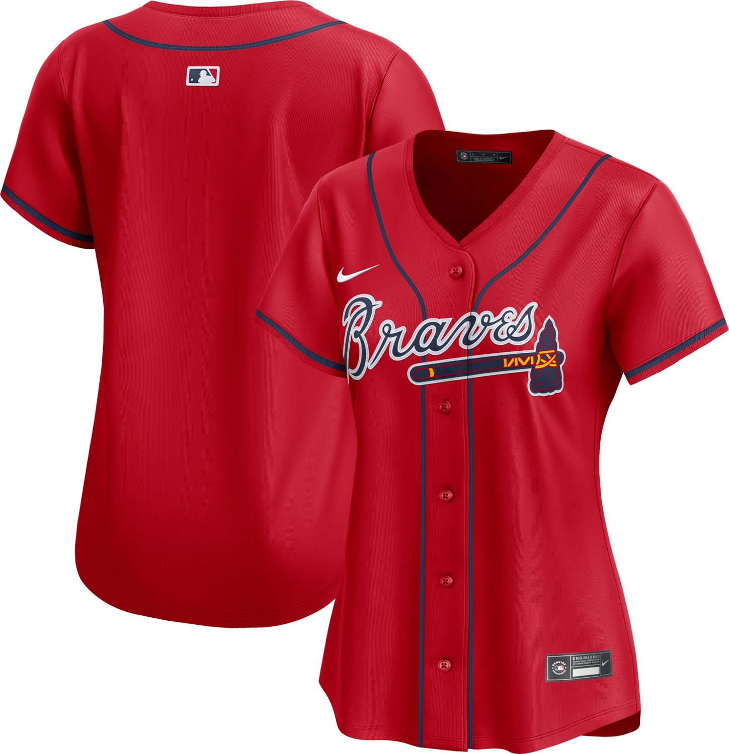 Nike Women’s Atlanta Braves Alt2 Limited Jersey - view number 3