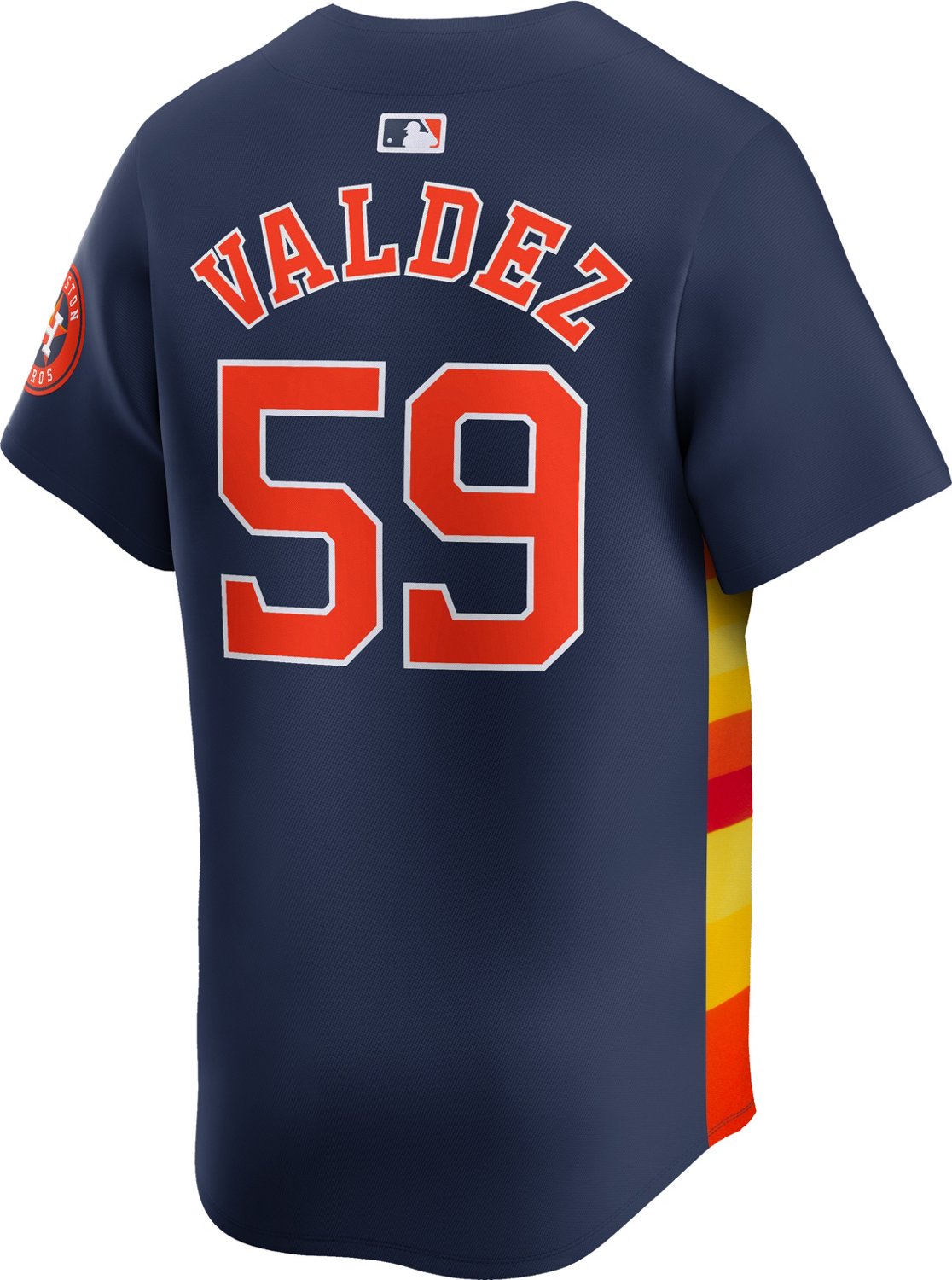 Nike Men's Houston Astros Framber Valdez Limited Name and Number Alternate Jersey - view number 3