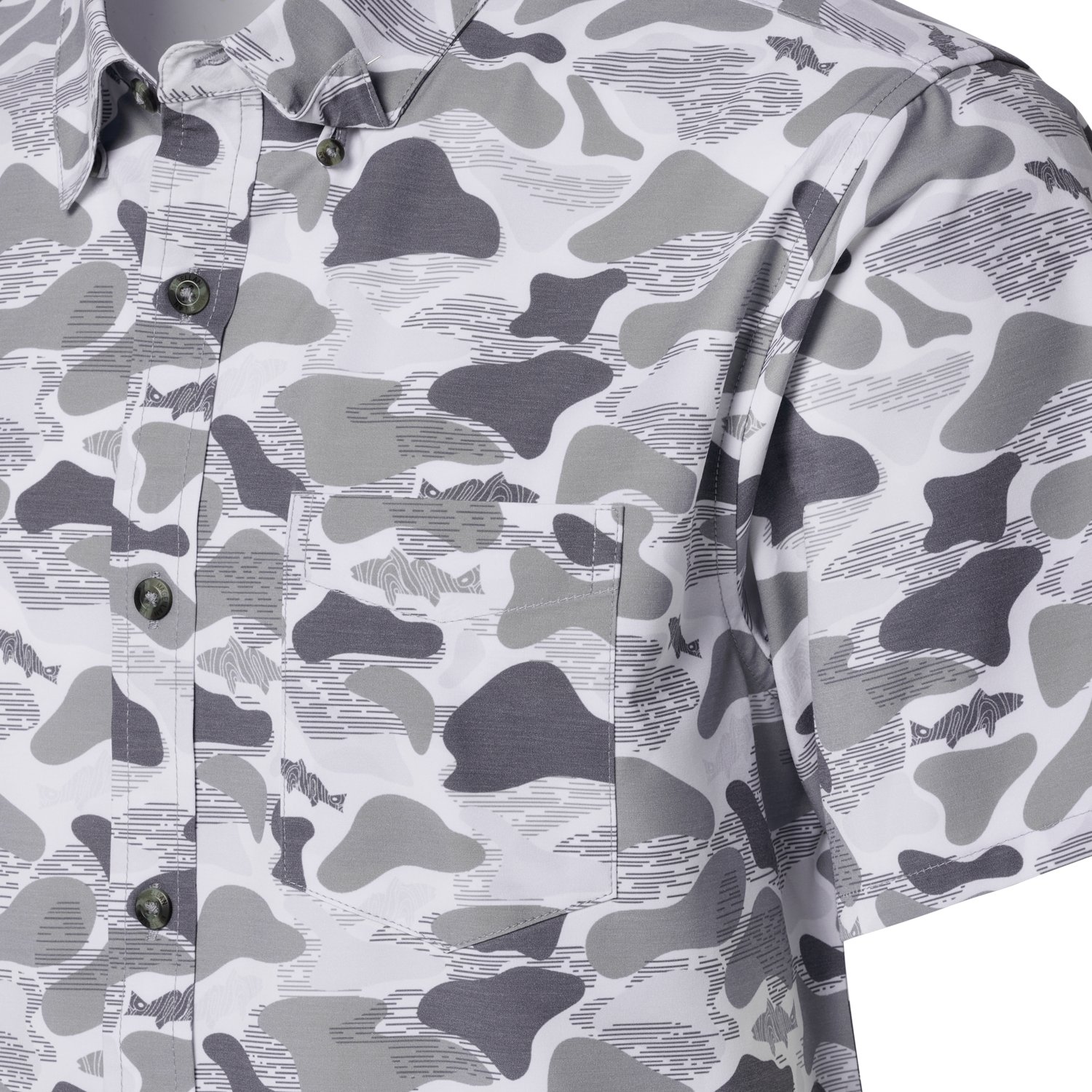 Magellan Outdoors Men's Shore and Line Washed Out Pocket Button-Down Fishing Shirt - view number 3