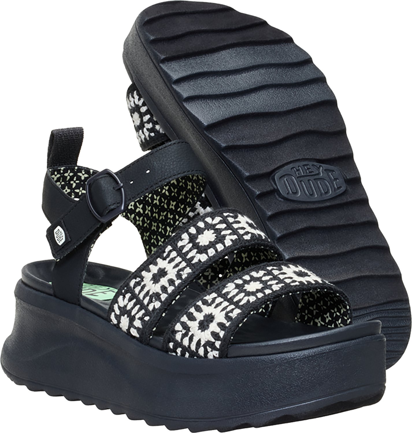 Hey Dude Women's Delray Buckle Cottage Crochet Sandals                                                                           - view number 4