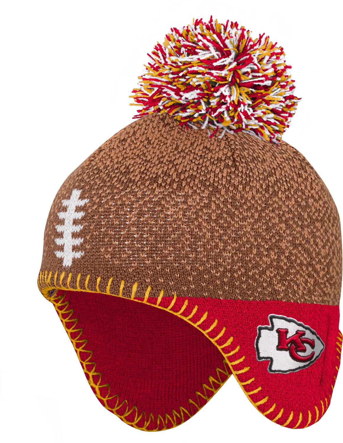Outerstuff Infants' Chiefs Football Head Knit Hat - view number 2