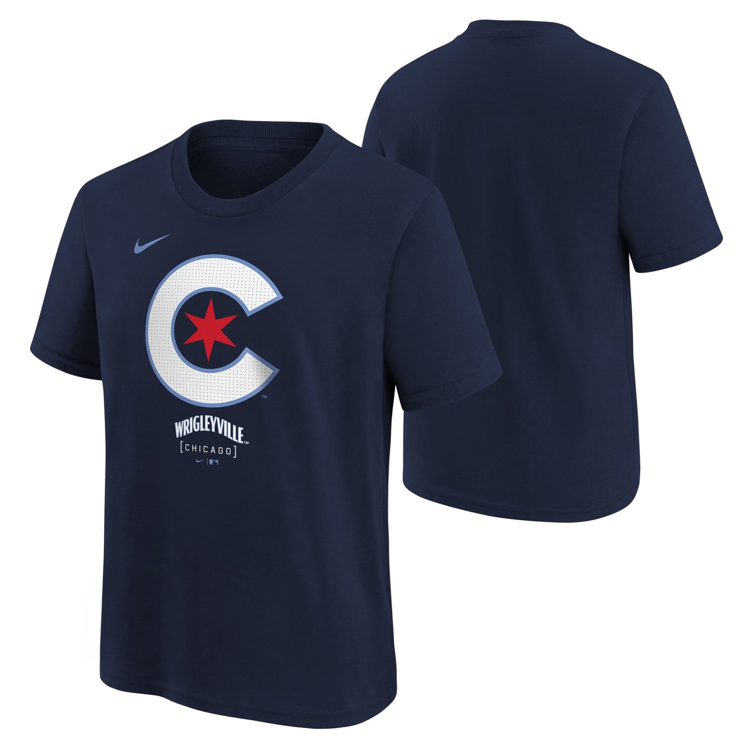 Nike Youth Chicago Cubs City Connect Logo Short Sleeve T-shirt - view number 2