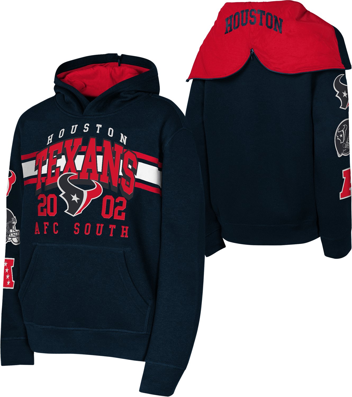 Outerstuff Boys’ Houston Texans World Wide Fleece Pullover Hoodie