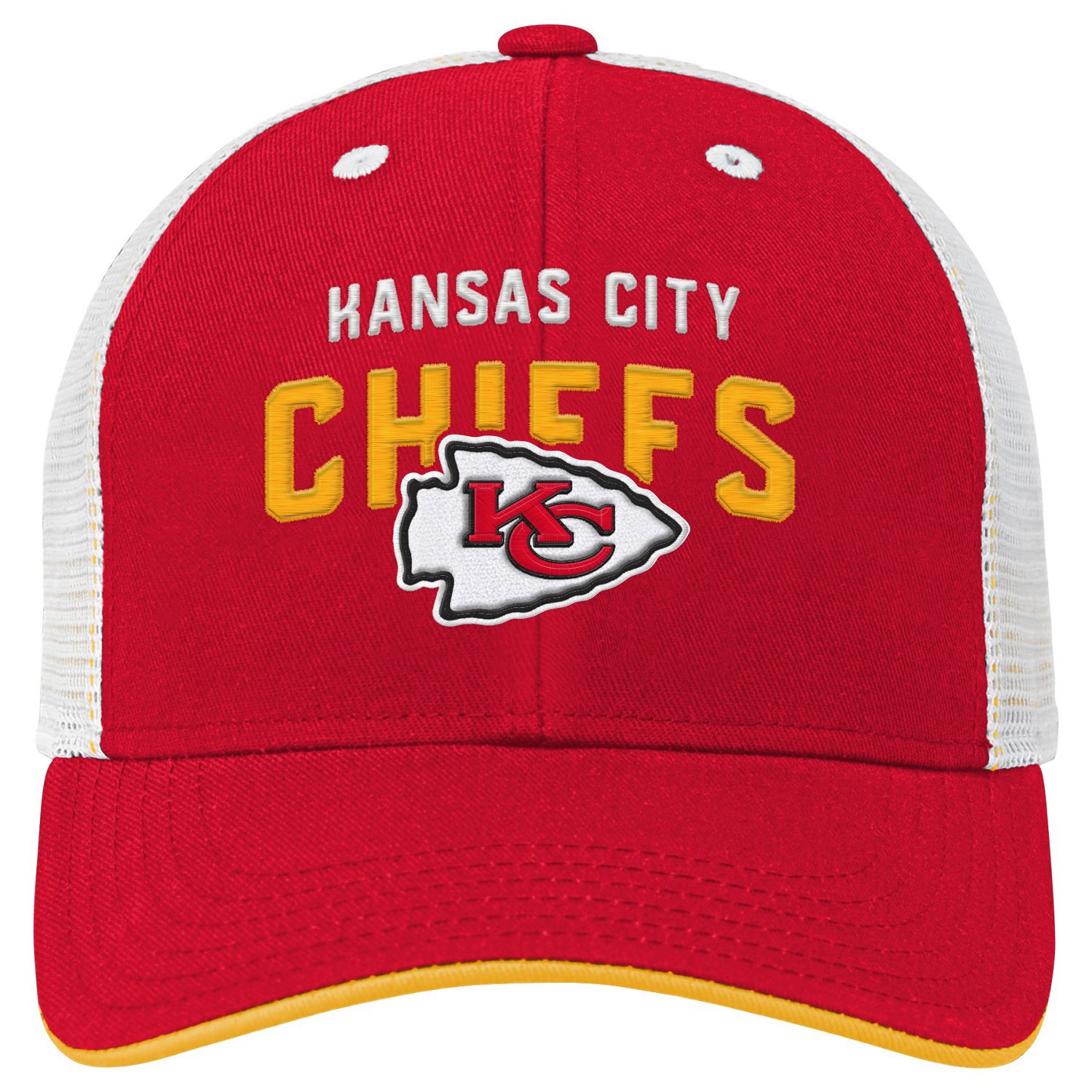 Outerstuff Boys' Kansas City Chiefs Core Lockup Mesh Back Adjustable Cap