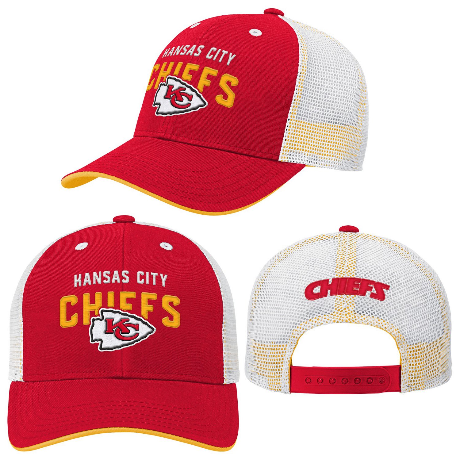 Outerstuff Boys' Kansas City Chiefs Core Lockup Mesh Back Adjustable Cap - view number 2